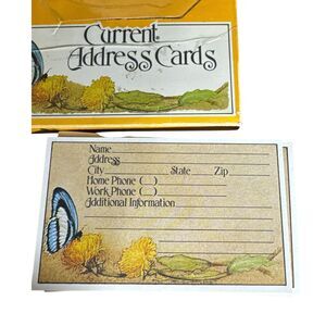 Vintage Address Cards Butterflies and Flowers 1979 by Current 60 in box 5"x3"